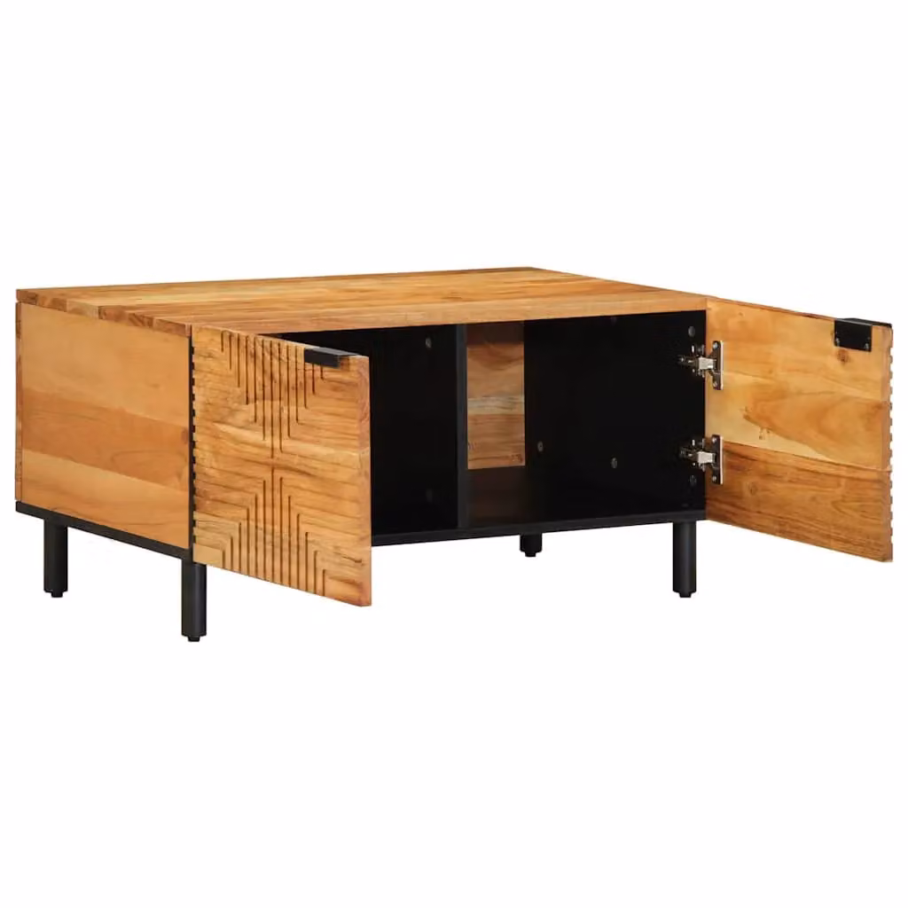 Berkfield Home Acacia Wood Coffee Table, Brown, W: 80 cm, D: 50 cm, H: 40 cm – 2
