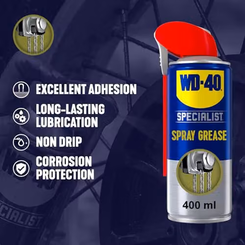 WD-40 Specialist Spray Grease 400ml Multi-Purpose Aerosol Lubricant – 2