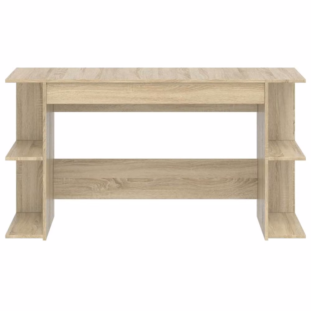 Berkfield Home Sonoma Oak Writing Desk in Brown, W/D/H: 140 x 50 x 75 cm – 3