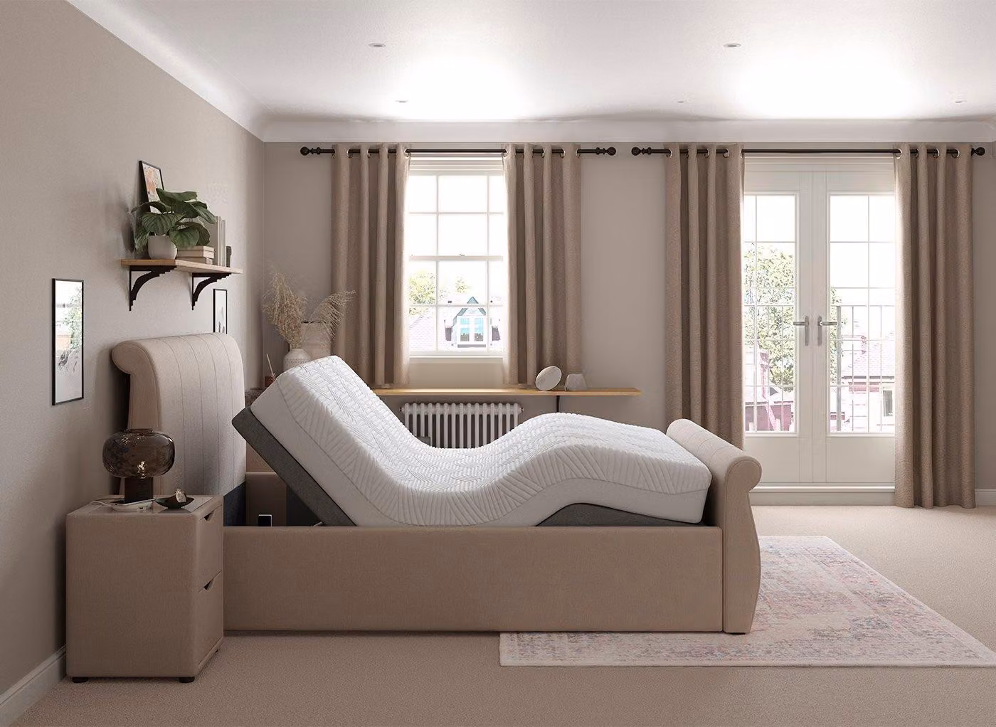Dreams Lucia Sleepmotion Super King 400i Adjustable Upholstered Bed Frame, W/D/H: 180 x 200 cm