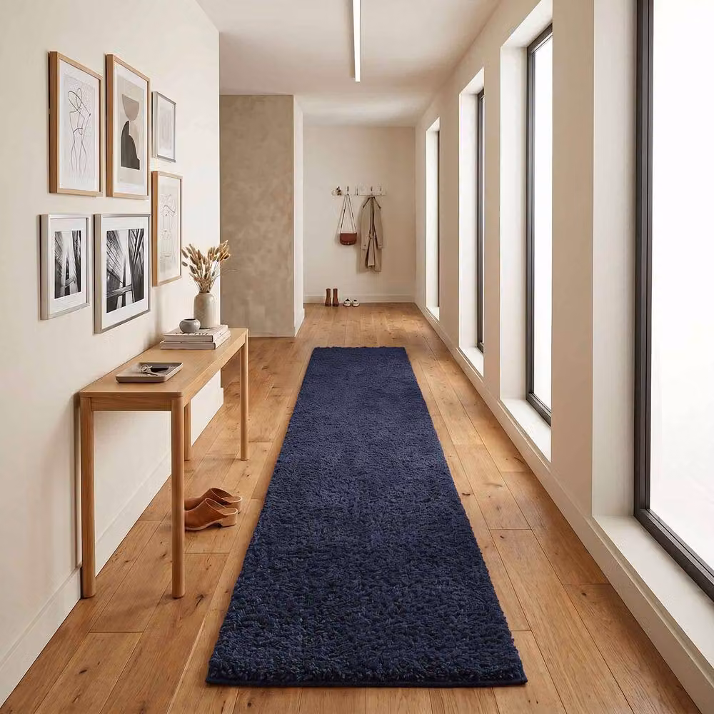 Desire Rugs Ainsley Modern Plain Shaggy Area Rug in Blue, W: 80 cm, L: 150 cm – 5