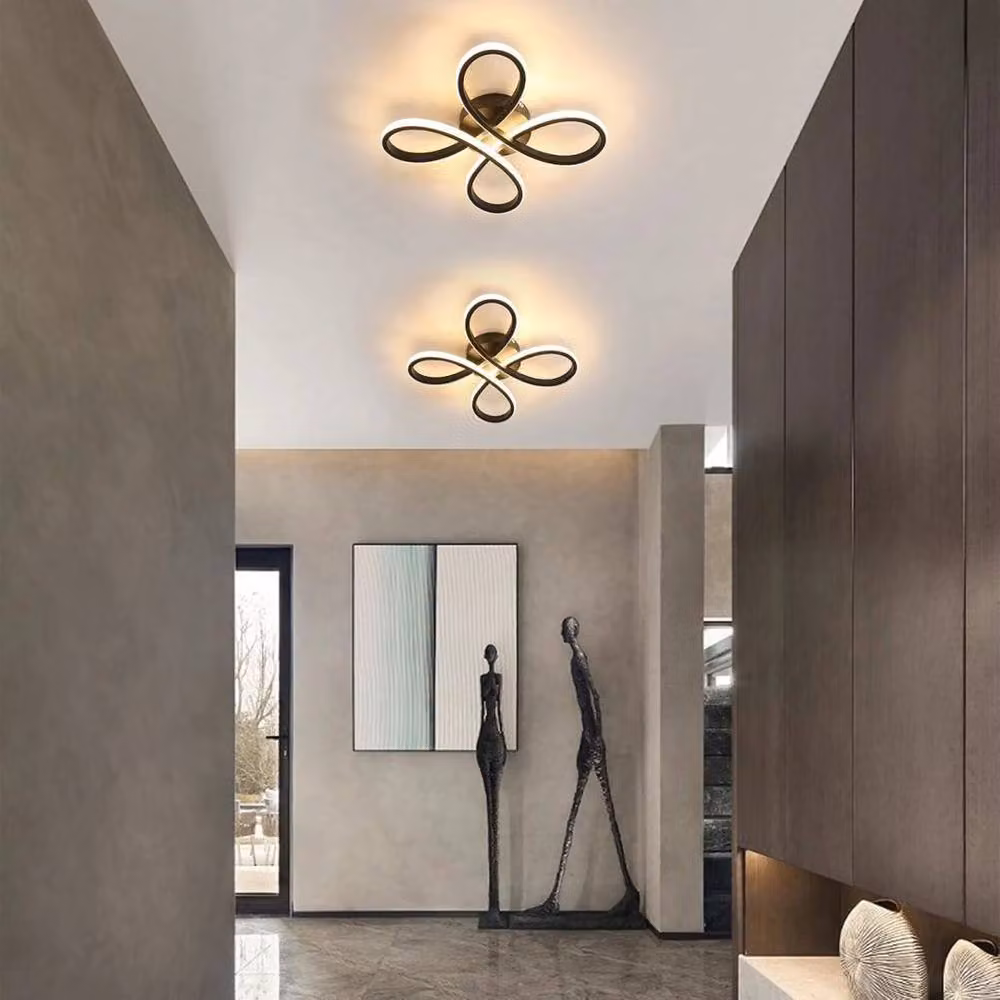 Kelvenix Modern Square LED Ceiling Light, Warm White, Black, W/D/H: 30 x 30 x 7 cm – 3