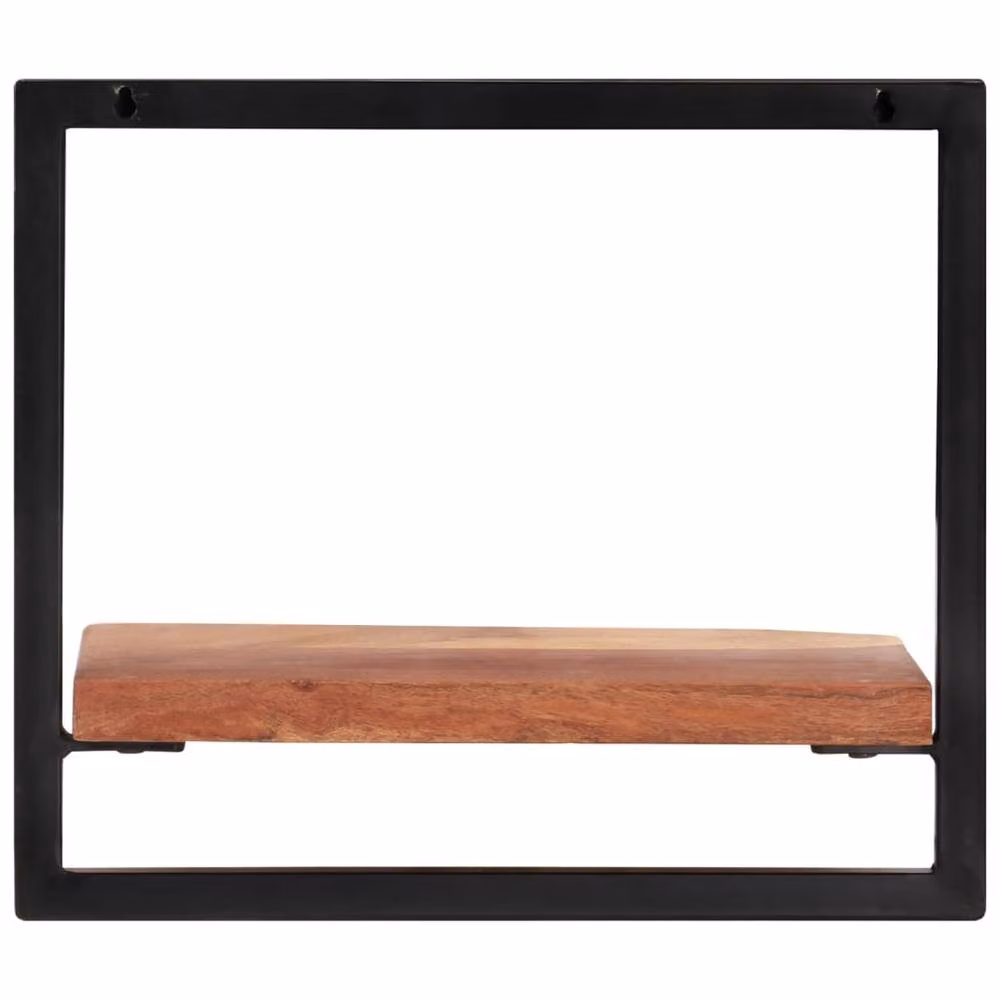 Berkfield Home Set of 2 Industrial Wall Mounted Shelves in Brown Acacia Wood and Steel, W/D/H: 40 x 24 x 35 cm – 3