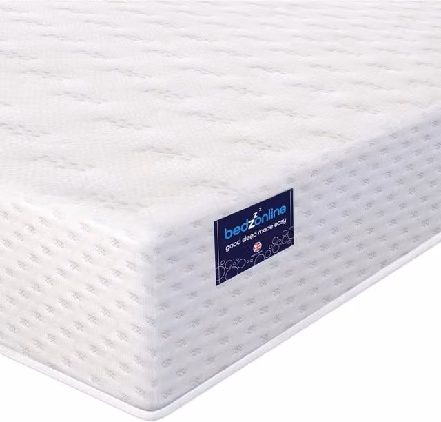 Bedzonline Zero Gravity Reflex Foam Mattress, White, W/D/H: 90 x 190 x 15 cm