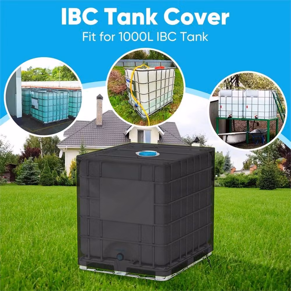 Nordara Black UV Protective Polyester Hood Cover for 1000L IBC Water Tanks – 3