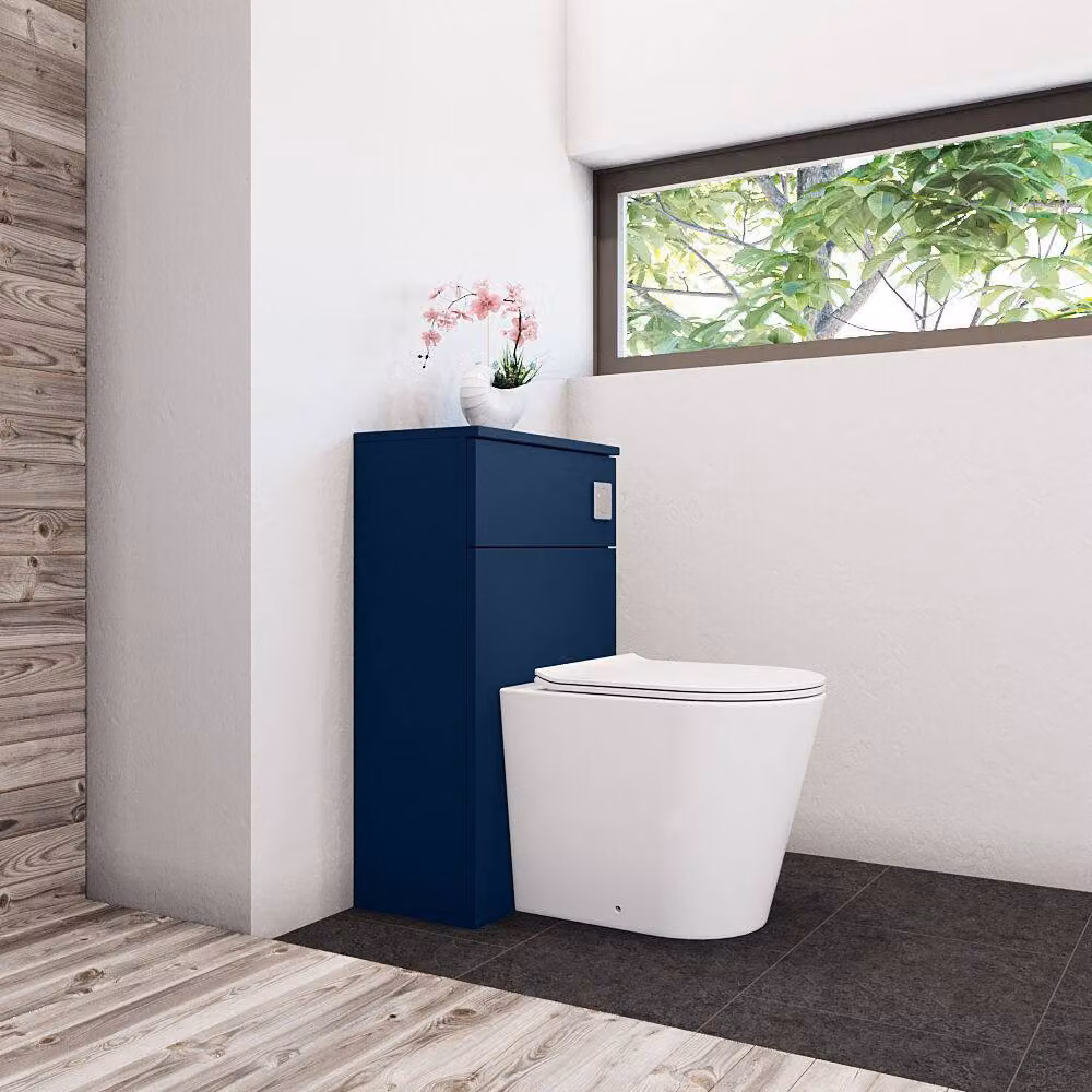 Balterley Contemporary Compact WC Toilet Unit, Dark Blue, Width: 50 cm – 4