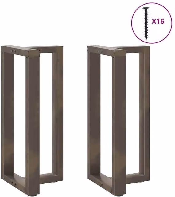 Berkfield T-Shaped Home Bar Table Legs in Bronze Steel, 2 Pieces, W: 40 cm, D: 35 cm, H: 90-91 cm – 1