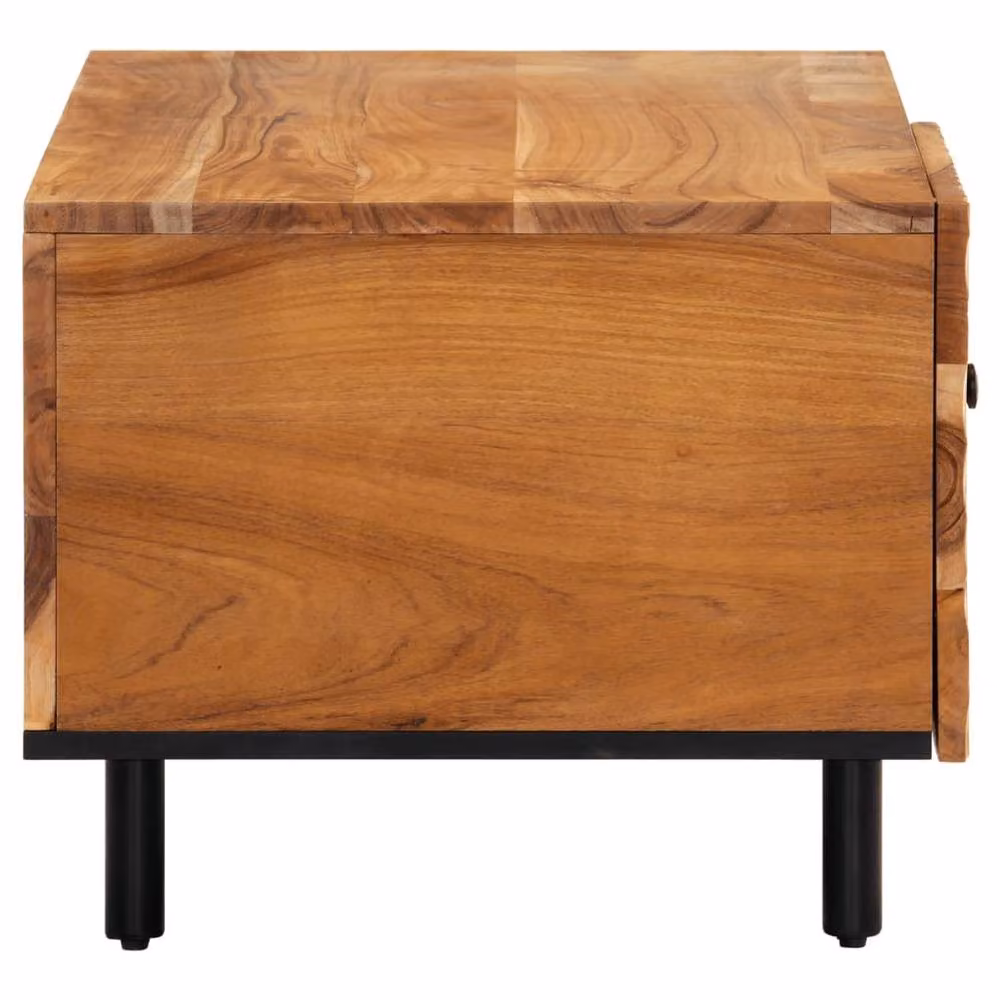 Berkfield Home Acacia Wood Coffee Table in Brown, W/D/H: 80 x 50 x 40 cm – 4