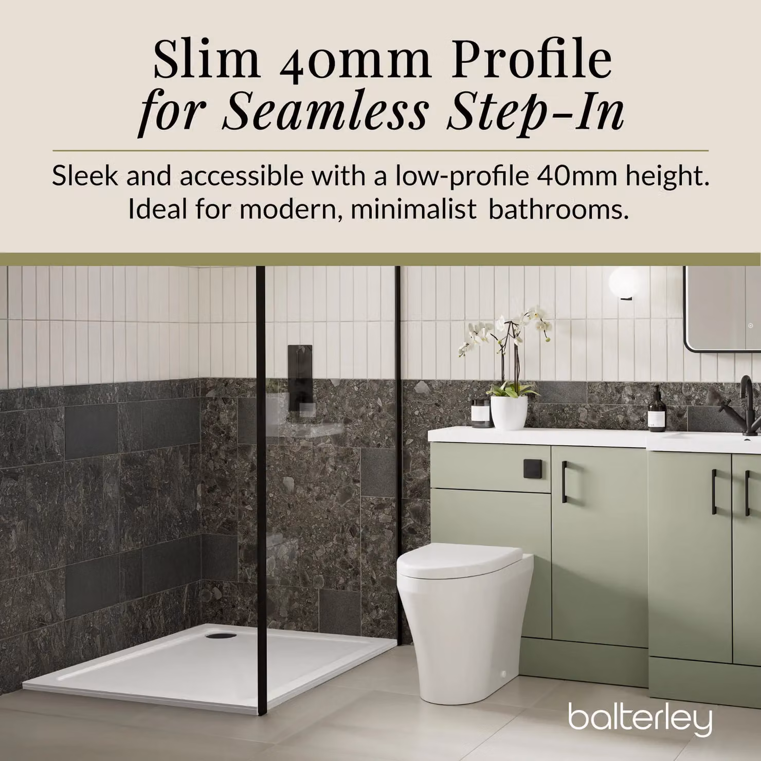 Balterley Premium Square Shower Tray in White – 4