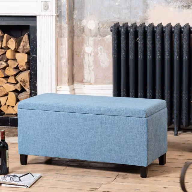 Artemis Home Henbury Storage Ottoman in Petrol Blue
