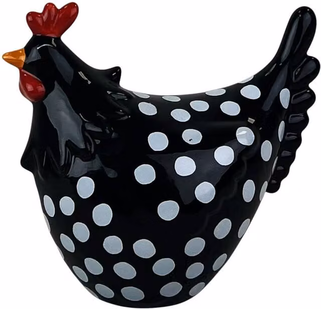 Four Candle Black Speckled Chicken Ceramic Tabletop Decoration, Height: 13.3 cm – 1