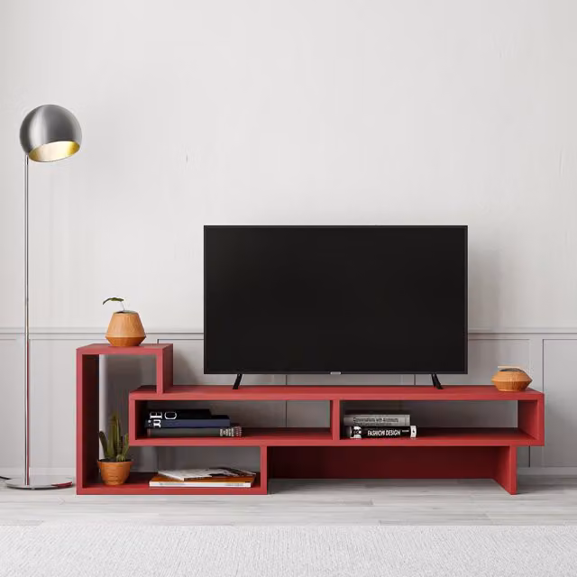 Decortie Modern Matt Red TV Stand