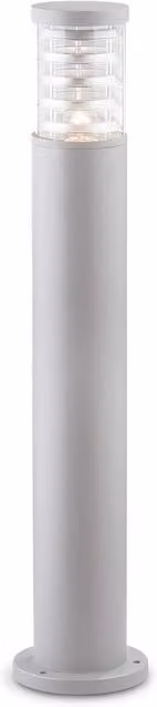 Ideal Lux Tronco 1 Light Outdoor Tall Bollard in Grey Aluminium