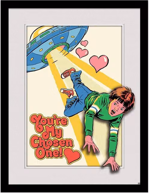 Steven Rhodes Chosen One Breakout Framed Multicolour Retro Illustration Poster