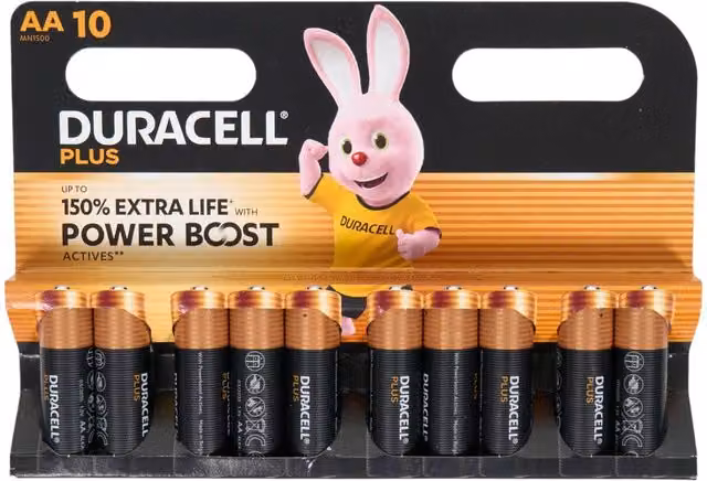 Duracell Power Boost Active AA Batteries, 10 Pack