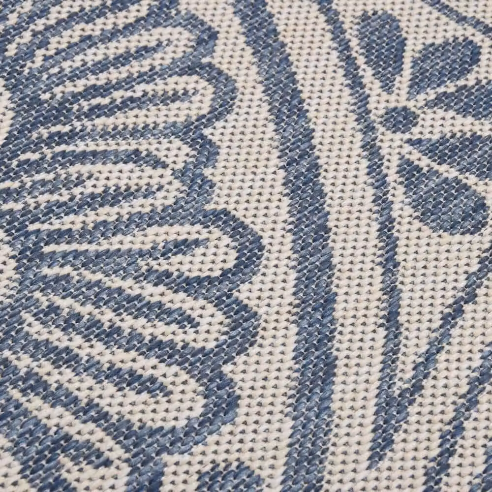 Berkfield Home Blue Patterned Outdoor Flatweave Rug, W: 160 cm, D: 230 cm – 4