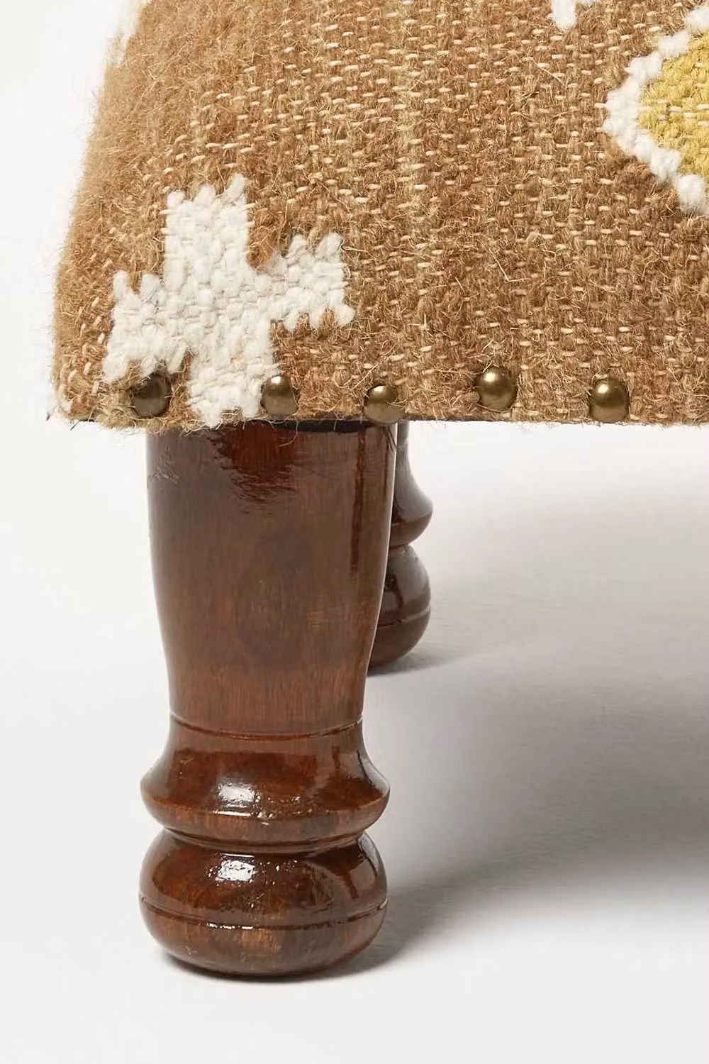 Homescapes Ethnic Geometric Handwoven Kilim Cube Footstool in Brown and Multicolour, W/D/H: 40 x 40 x 40 cm – 3