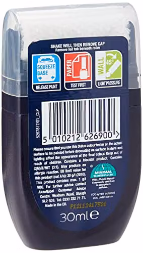 Dulux Walls and Ceilings Tester Paint, Grey, 30 ml – 2