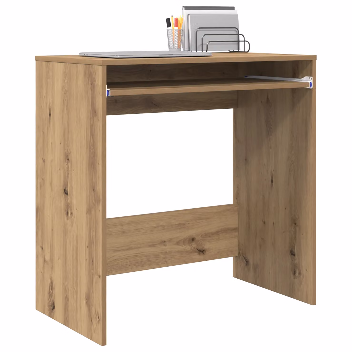 Berkfield Artisan Oak Computer Desk in Brown – 3