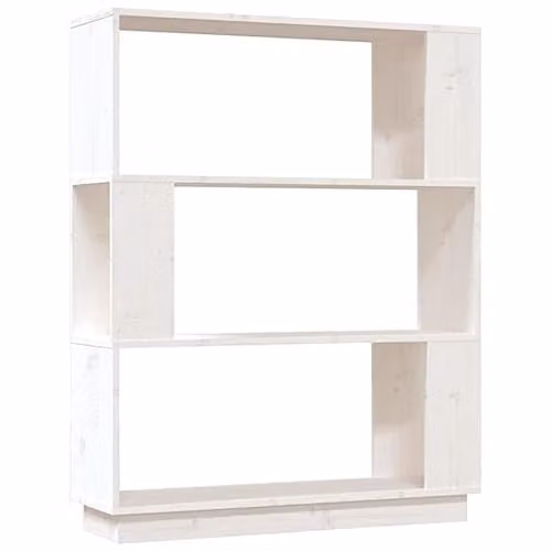 vidaXL White Solid Wood Pine Book Cabinet and Room Divider W/D/H: 80 x 25 x 101 cm – 1