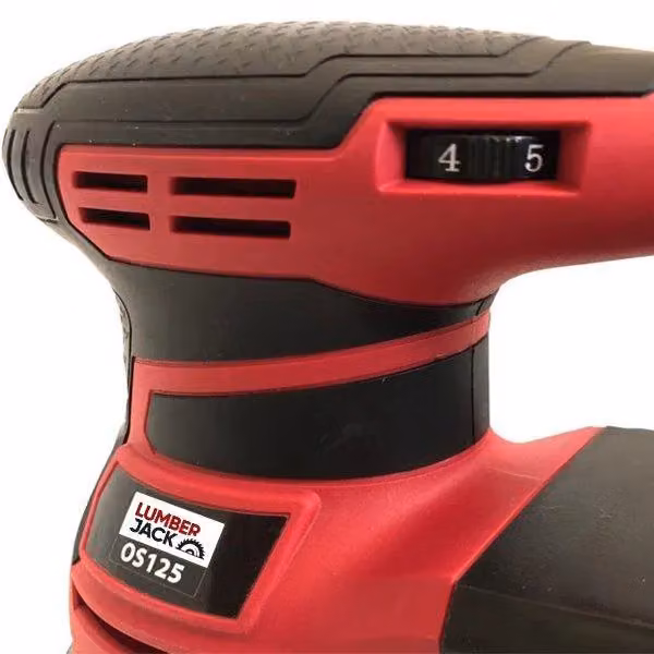 Lumberjack 350W Random Orbital Sander with 125mm Pad and Dust Box, Red – 2