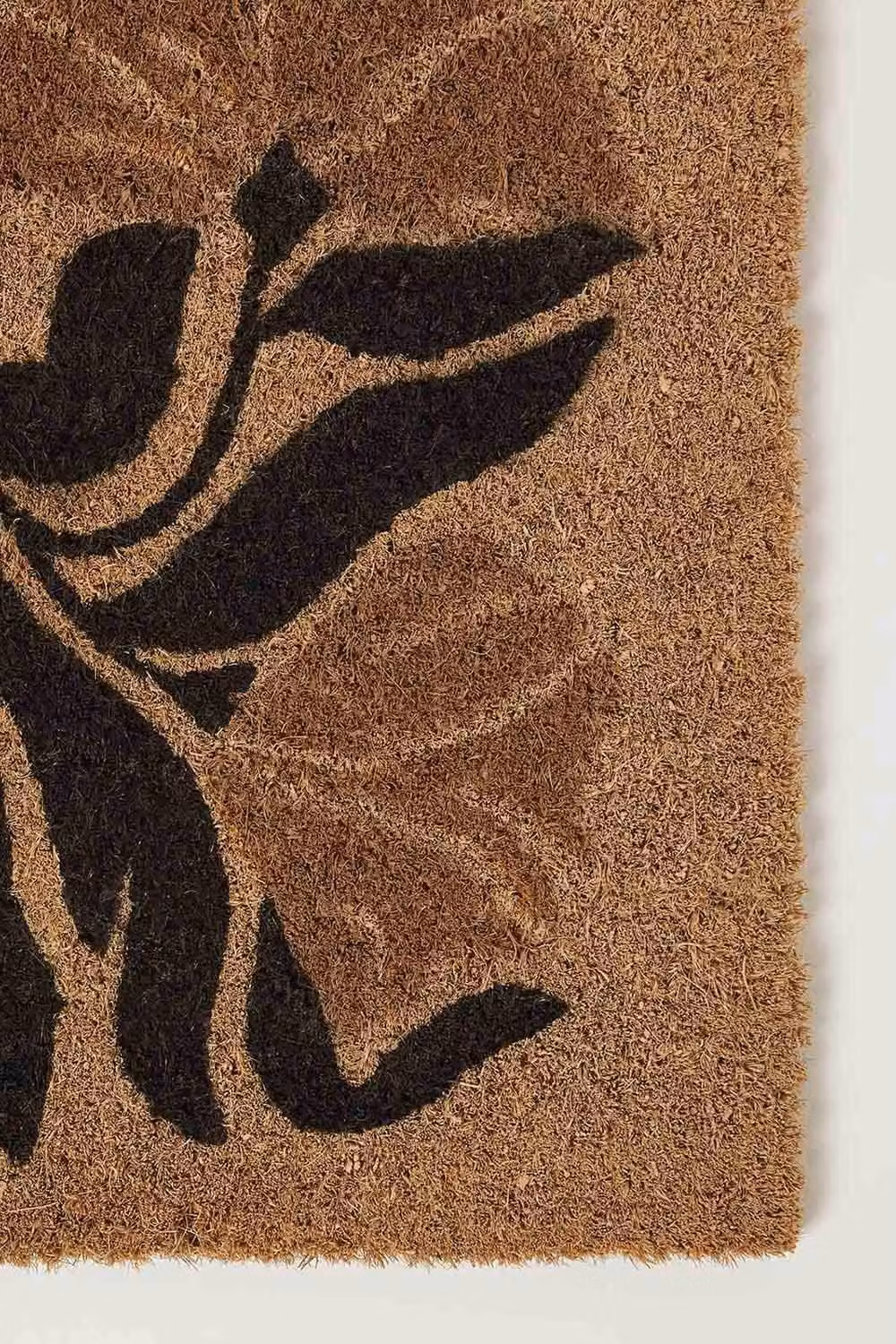Homescapes Floral Stripe Coir Doormat, Beige, W: 60 cm, D: 40 cm – 2
