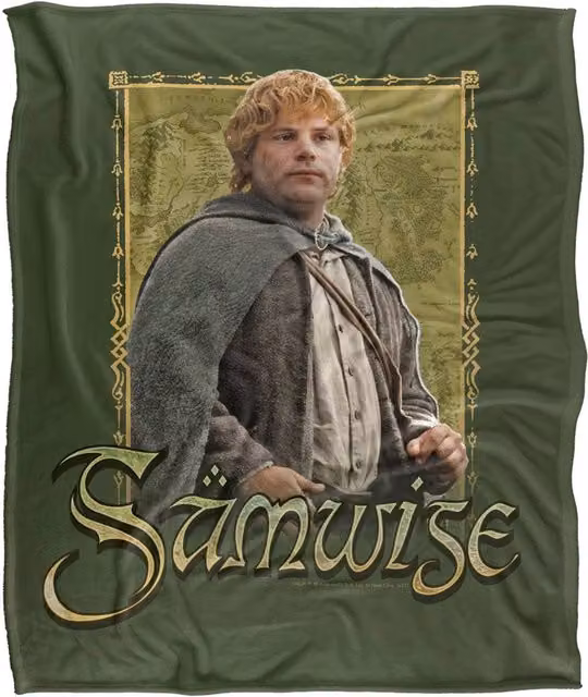 Warner Bros. Lord of the Rings Samwise Silky Touch Super Soft Fleece Throw Blanket, Multicolour – 6
