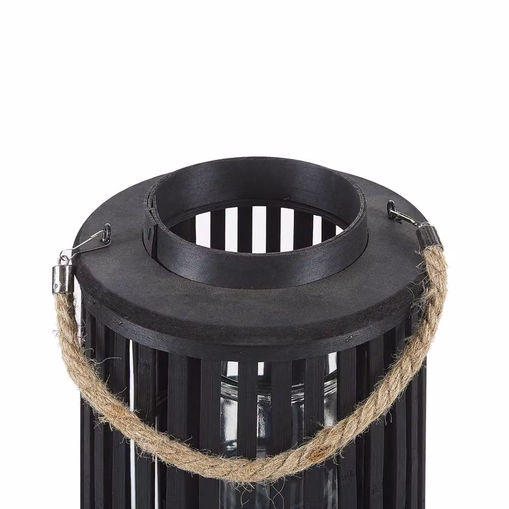 Wyld and Coco Black Boho Style Oval Tabletop Pillar Candle Holder, Height: 40 cm – 4