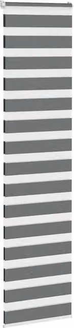 Berkfield Home Elegant Zebra Blind in Dark Grey, W: 55 cm, H: 200 cm