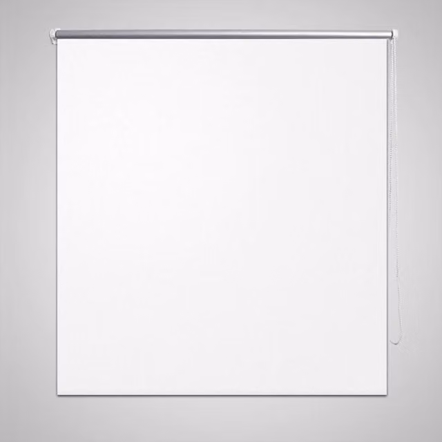 Berkfield Home White Blackout Roller Blind with Thermal Insulation, W: 60 cm, H: 120 cm