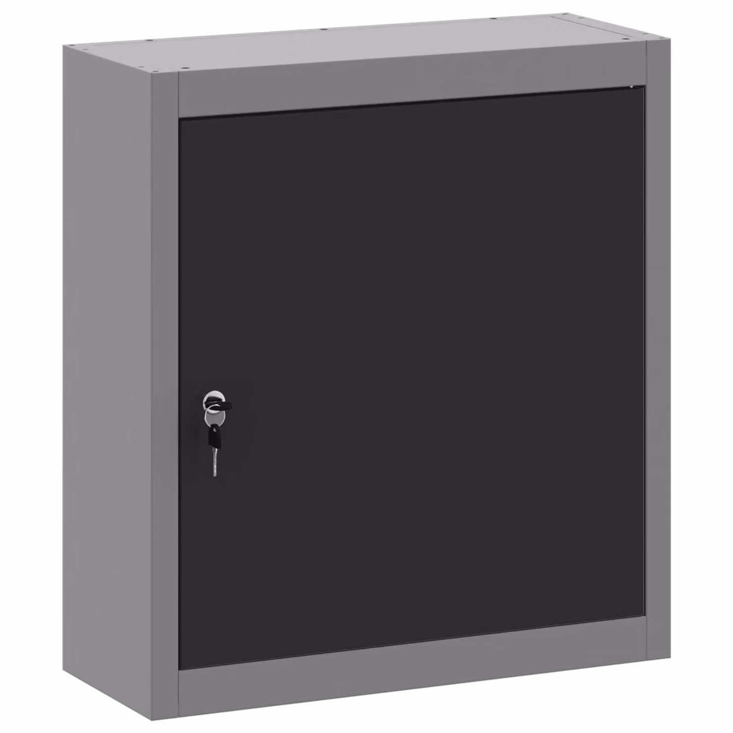 Berkfield Home Wall-Mounted Metal Tool Cabinet in Black and Grey, W/D/H: 50 x 20 x 55 cm – 2