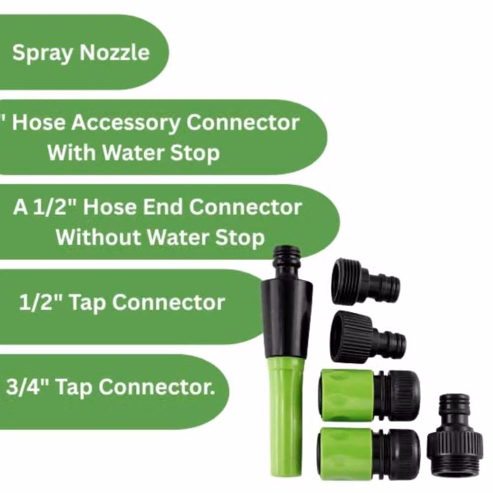 Marco Paul Green Plastic Garden Hose Pipe Quick Coupling Connector Set, 1 Pack – 2