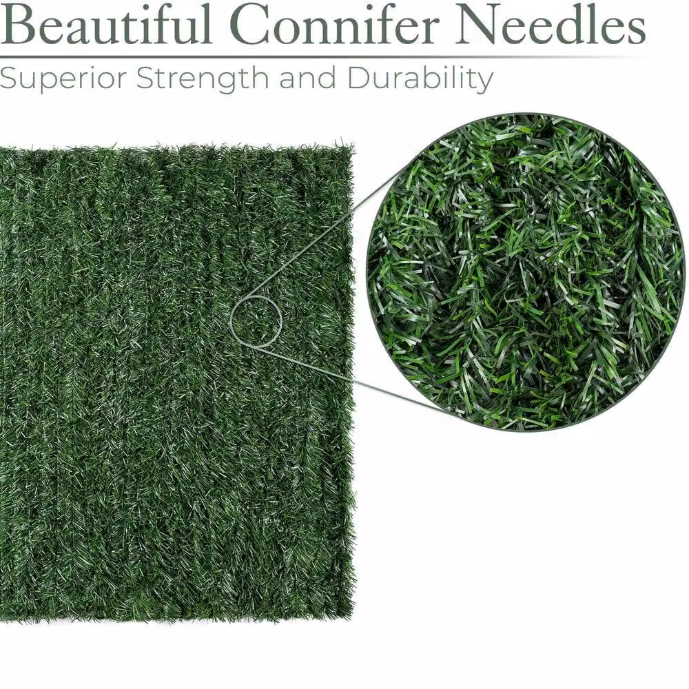 Christow Artificial Conifer Hedge Privacy Screening Roll, Green, W: 100 cm, H: 300 cm – 2