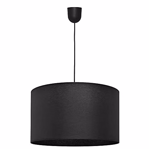 Netlighting Helam Alba Cylindrical Pendant Ceiling Light Black
