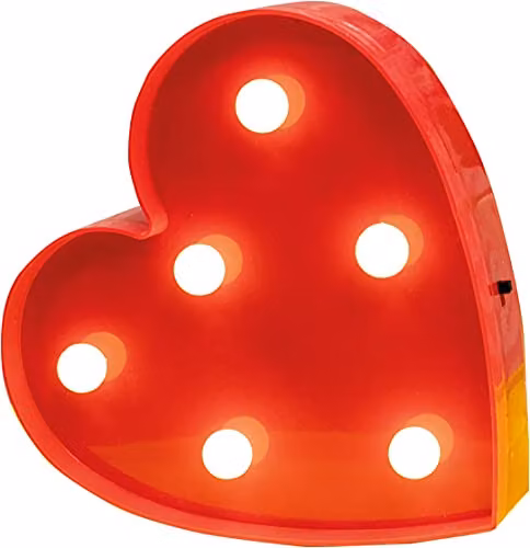 St Helens Home & Garden Red Heart LED Standing Light