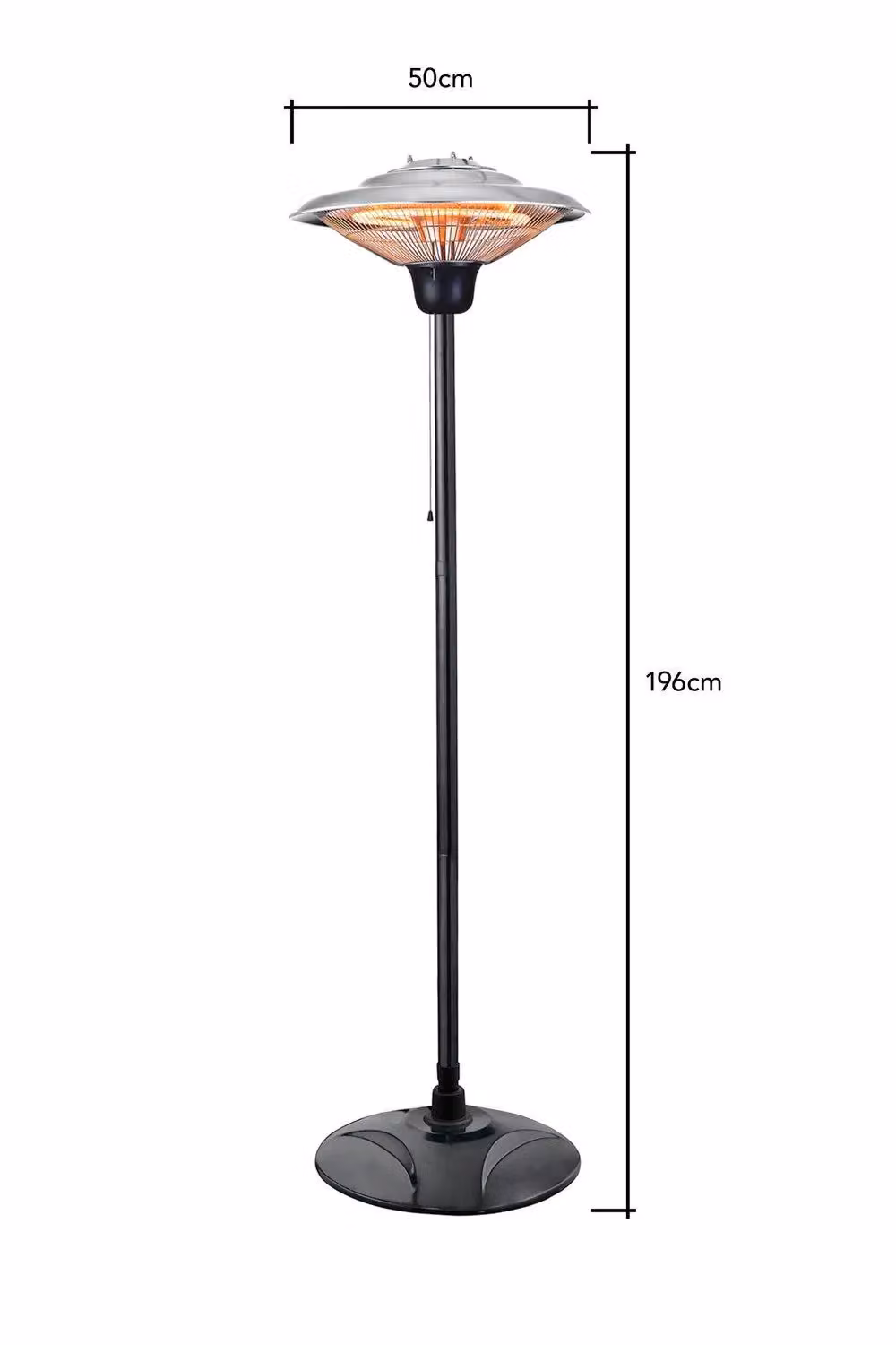 Litecraft 1500 Watt Outdoor Floor Standing Garden Radiant Patio Heater in Silver – 4