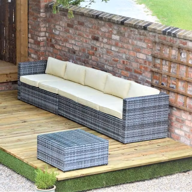 Swift Deck Complete Self Assembly Wood Garden Decking Kit, 2.4m x 4.7m