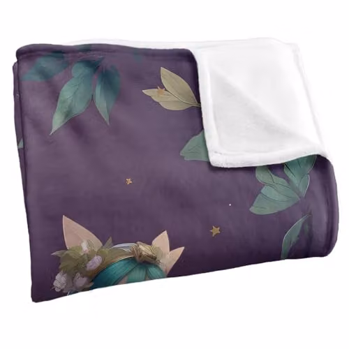 JQ Licensing James Piazza Fairy Blue Hair Silky Touch Super Soft Fleece Throw Blanket, W/D/H: 91 x 147 cm, Blue and Multicolour – 3