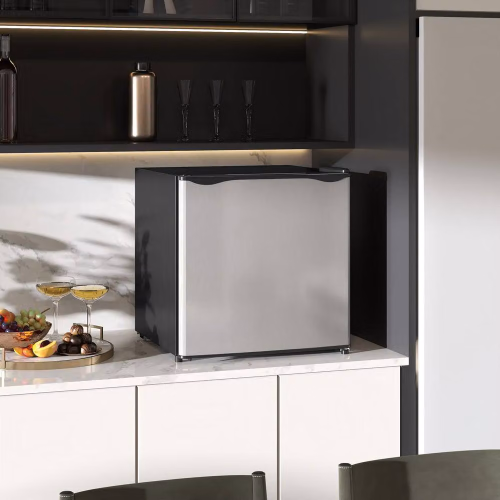 STILVORA 46L Mini Fridge with Chill Box and Reversible Door in Silver – 3