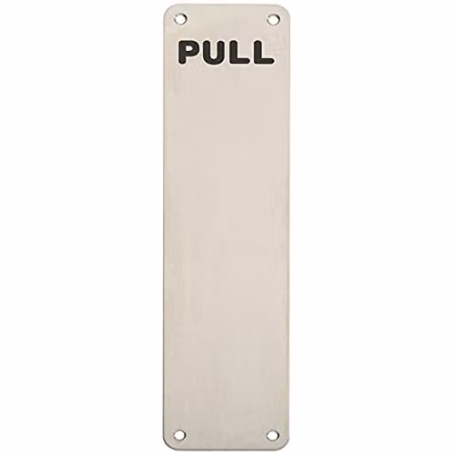 Loops Engraved Door Finger Plate in Brushed Satin Stainless Steel, W: 30 cm x H: 3 cm