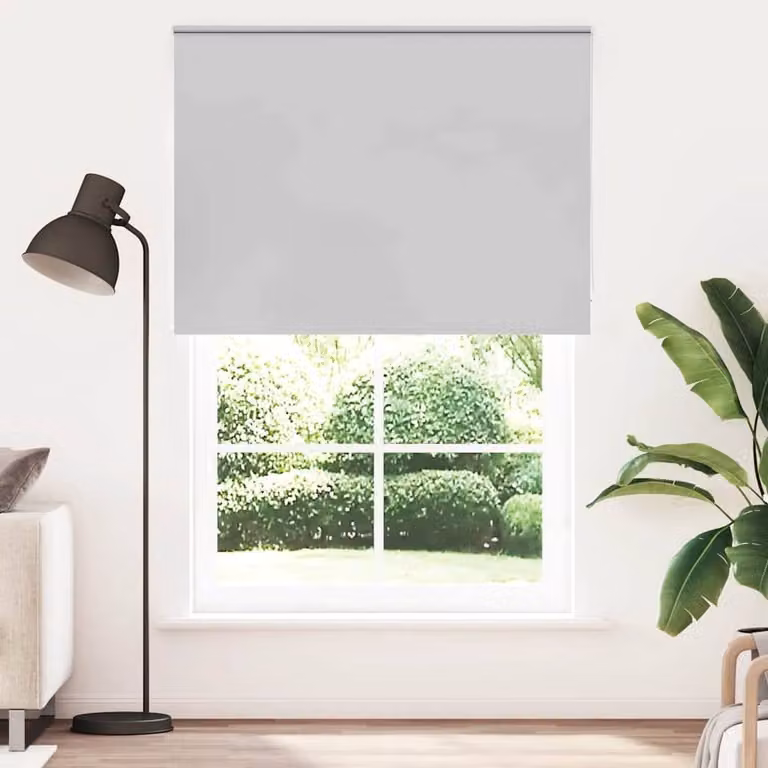 Berkfield Home Grey Blackout Fabric Roller Blind