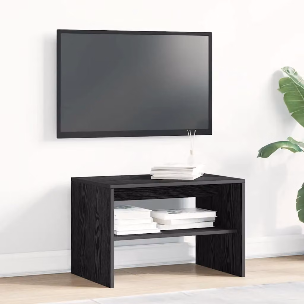 Berkfield Home Modern Black Oak TV Cabinet in Matt MDF, W/D/H: 60 x 40 x 40 cm – 3