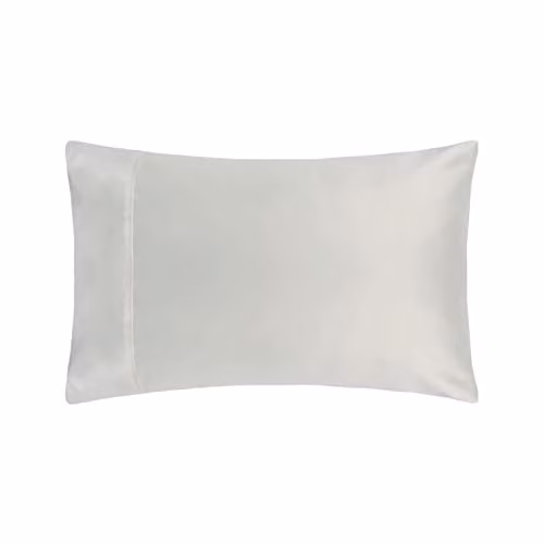 Belledorm Egyptian Cotton 200 Thread Count Percale Housewife Pillowcase Pair in Grey, W/H: 76 x 51 cm – 1