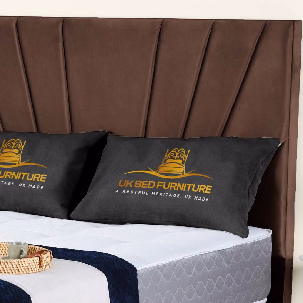 UK Bed Furniture Sunrise Upholstered Gas Lift Storage Bed in Brown, King Size (180 x 200 cm) – 2