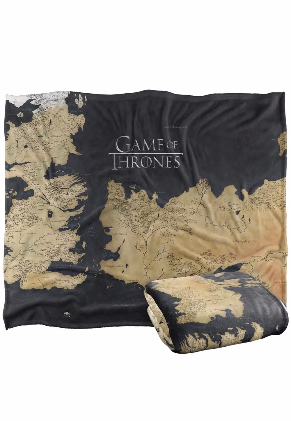 LOGOVISION Game of Thrones Throw Blanket, W/D: 152 x 127 cm, White and Multicolour Fleece – 5
