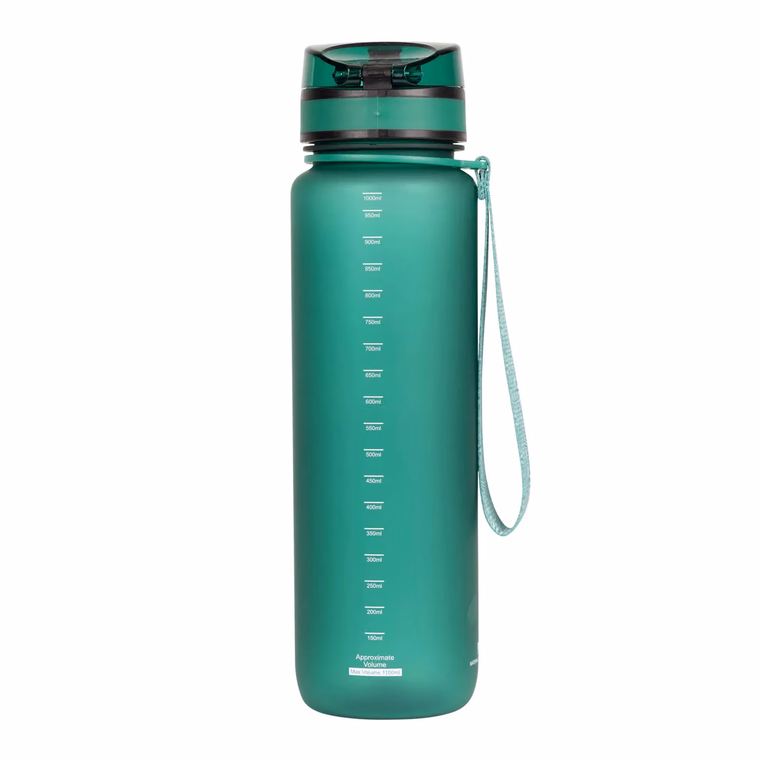 Trespass Novalock Sports Water Bottle with Flip Cap in Green, 1000 ml – 2