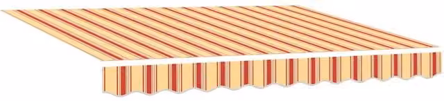 Berkfield Home Replacement Awning Fabric, Multicolour Stripe (Yellow, Orange, White), W/D/H: 350 x 195 x 200 cm – 1