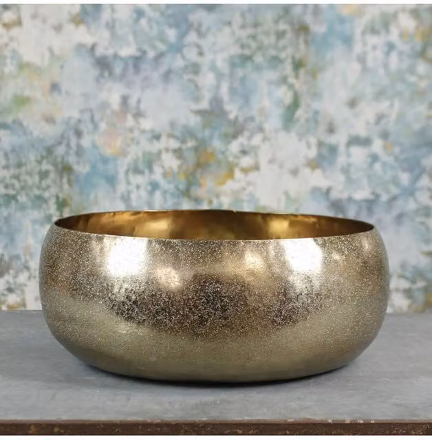KDMD Mayfair Small Bowl, Gold, W: 33 cm, D: 13 cm