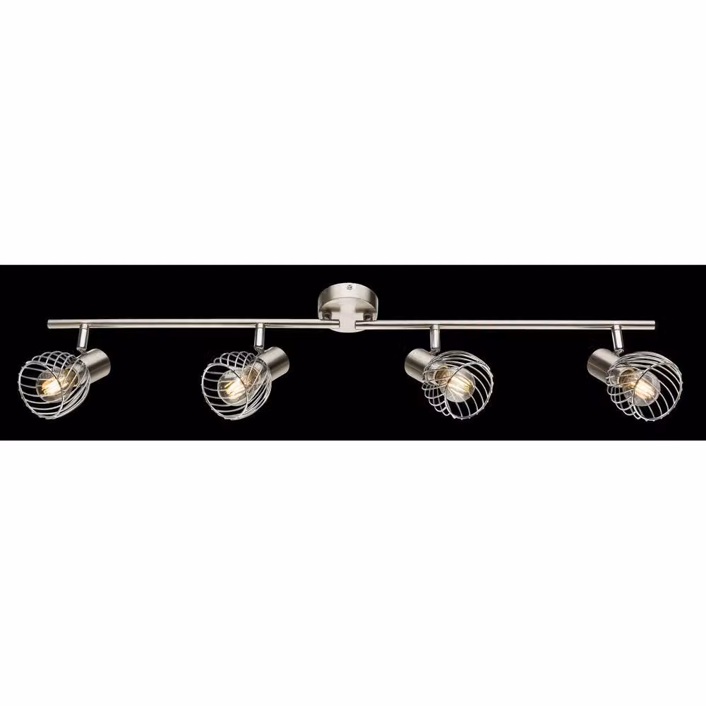 Globo Lighting Texas Ceiling Spotlight Bar in Grey and Silver with 4x E14 Sockets – 2