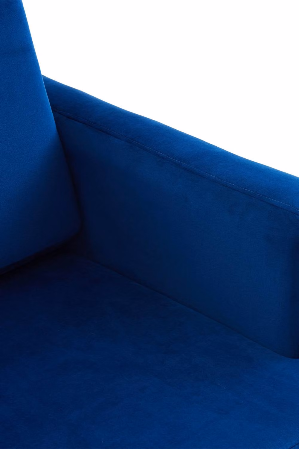 Garden Sanctuary Mid-Century Blue Velvet Single Sofa Armchair – 6